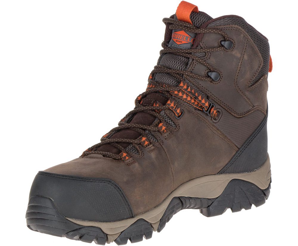 Merrell Støvler Herre - Phaserbound Mid Waterproof Comp Toe Wide Width - Brune - KVA923765